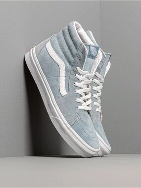 Vans Sk8-Hi Top Sneakers - Light Blue Suede High-Top Sneakers